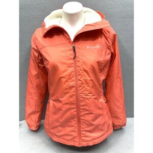 Columbia Women's M Coral Sherpa Lined Hooded Ski Jacket Waterproof Switchback